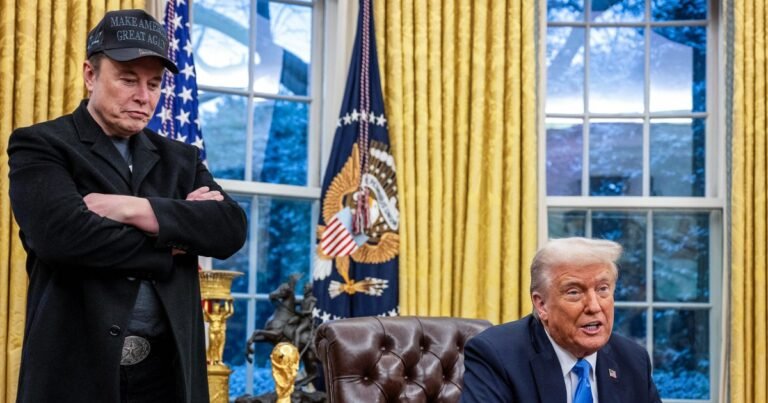Fake video of Trump kissing Musk’s feet displayed at HUD office in Washington