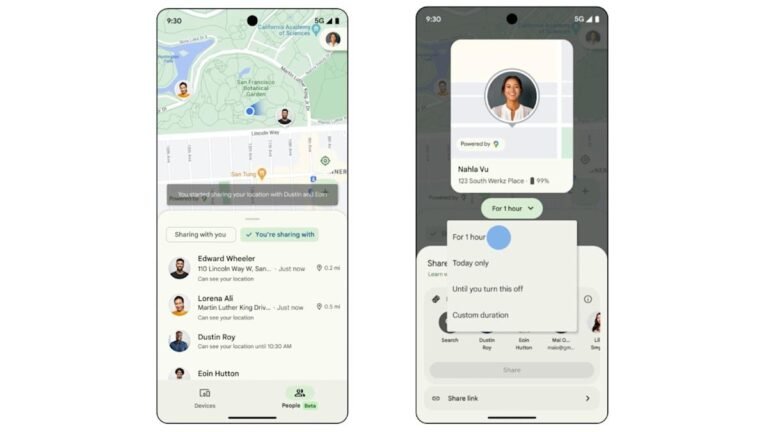Google’s Find My Device app can now show your contacts’ real-time locations