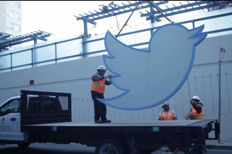 The 560-pound Twitter logo from its San Francisco headquarters is up for auction