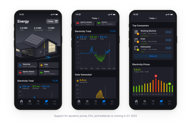 Homey smart home hubs gain energy monitoring features Homey smart home hubs gain energy monitoring features