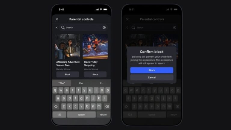 Roblox adds three new features to parental control settings