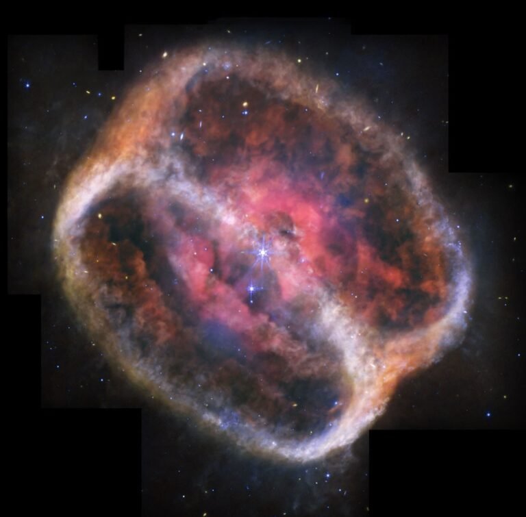 James Webb telescope captures dual-ringed nebula in stunning detail