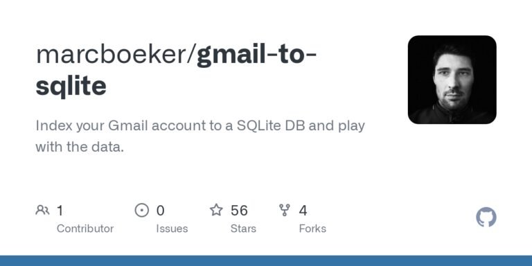 Gmail to SQLite