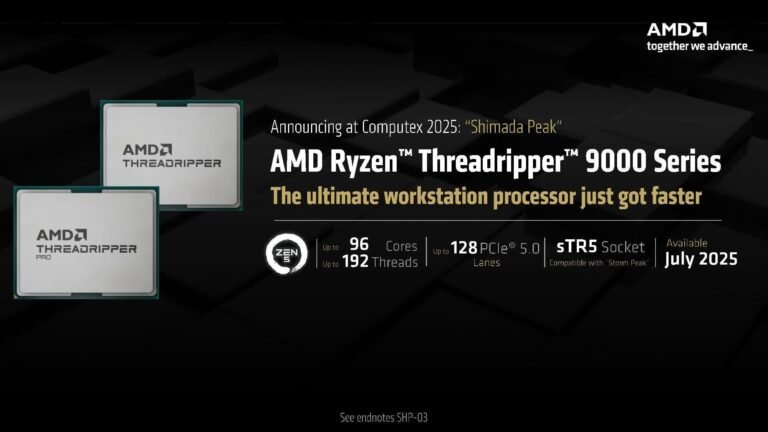 AMD Threadripper Pro 9000 CPUs debut with 96 cores, 192 threads, and 5.4GHz max boost