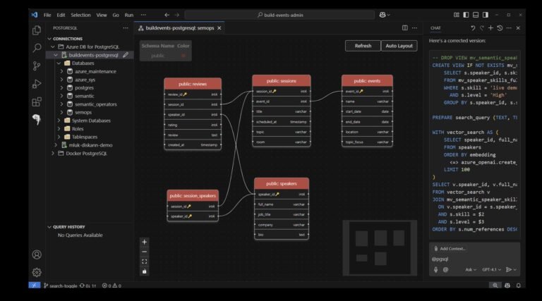 PostgreSQL IDE in VS Code