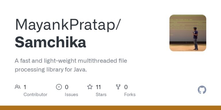 Show HN: Samchika – A Java Library for Fast, Multithreaded File Processing