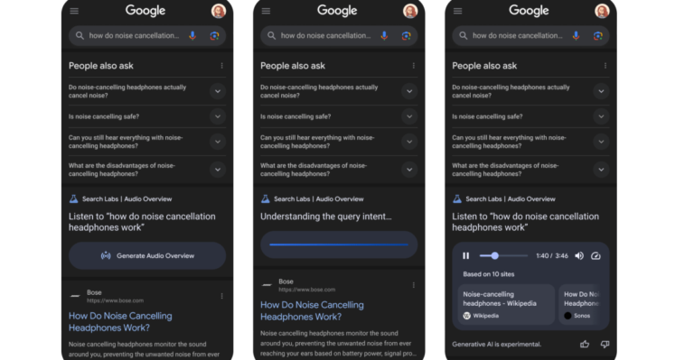 Google’s test turns search results into an AI-generated podcast Google’s test turns search results into an AI-generated podcast