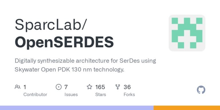 OpenSERDES – Open Hardware Serializer/Deserializer (SerDes) in Verilog