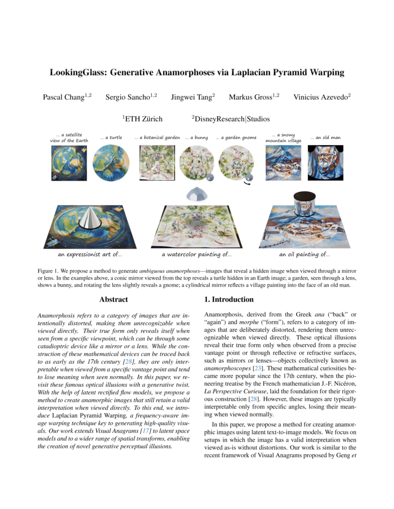 LookingGlass: Generative Anamorphoses via Laplacian Pyramid Warping