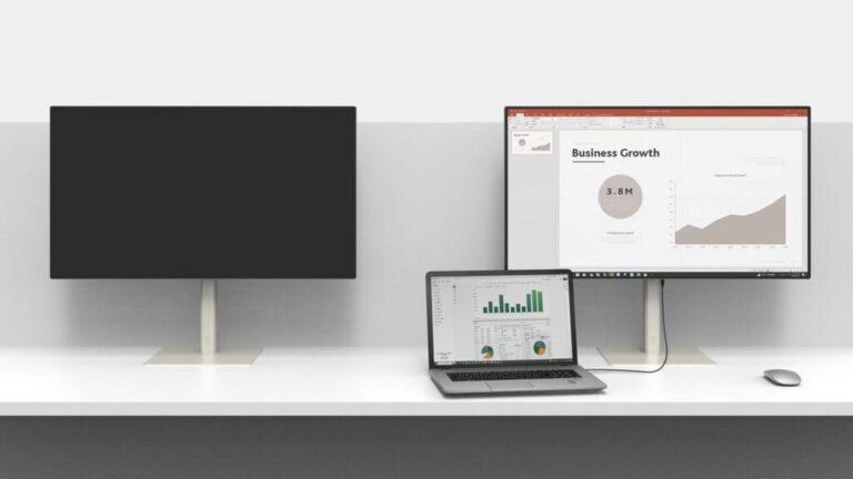 This gorgeous minimalist computer monitor is powered by a single cable — but don’t call it a portable monitor