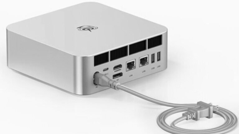 This mini PC has two 10Gb Ethernet LAN ports, a fingerprint reader, and can even connect to an external GPU