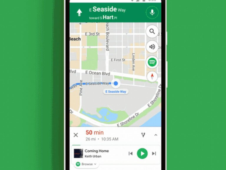 Google Maps media controls for Spotify or YouTube are coming back