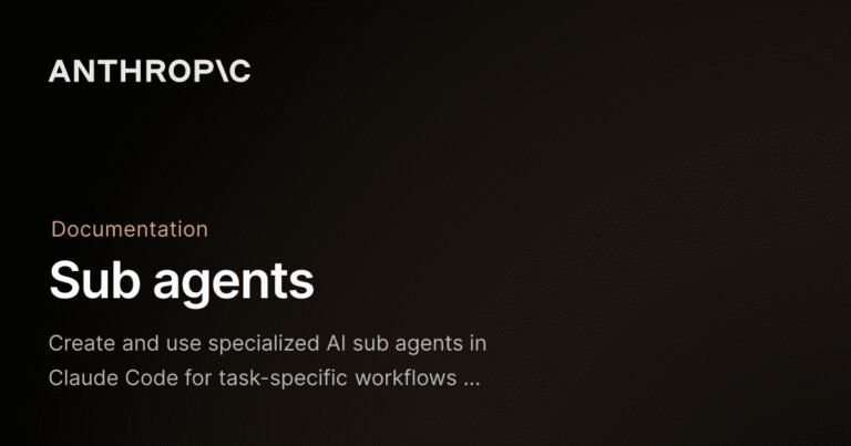 Claude Code Introduces Specialized Sub-Agents