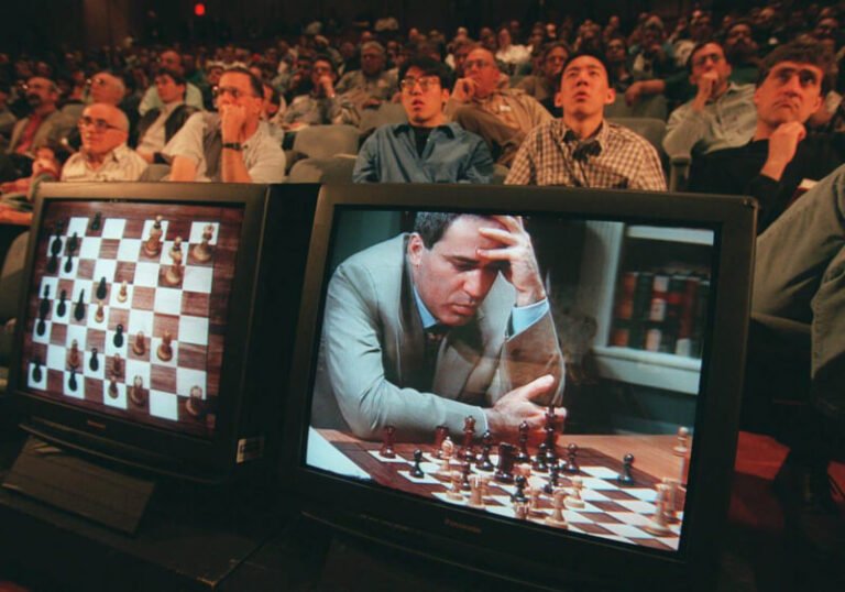 What was the first computer to win a chess match against a world champion?