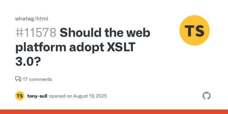 Should the web platform adopt XSLT 3.0? Should the web platform adopt XSLT 3.0?