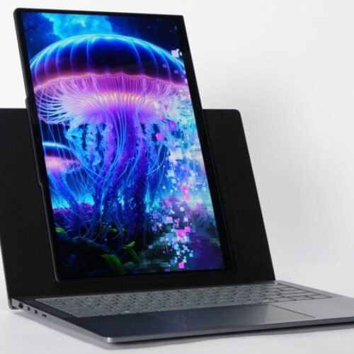Lenovo demos laptop with a screen you can swivel into portrait mode Lenovo demos laptop with a screen you can swivel into portrait mode