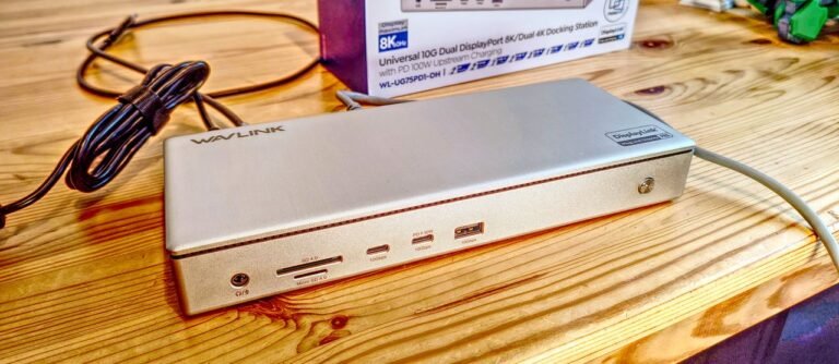 I tested this WavLink docking station and it’s made for those who don’t like Thunderbolt ports, but want to connect 10K monitors to their laptop