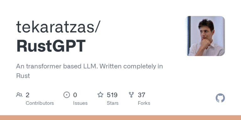 RustGPT: A pure-Rust transformer LLM built from scratch