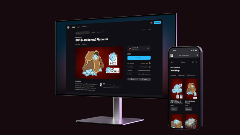 Epic Games launches webshop service on PC and mobile
