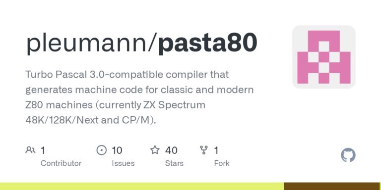 Pasta/80 is a simple Pascal cross compiler targeting the Z80 microprocessor