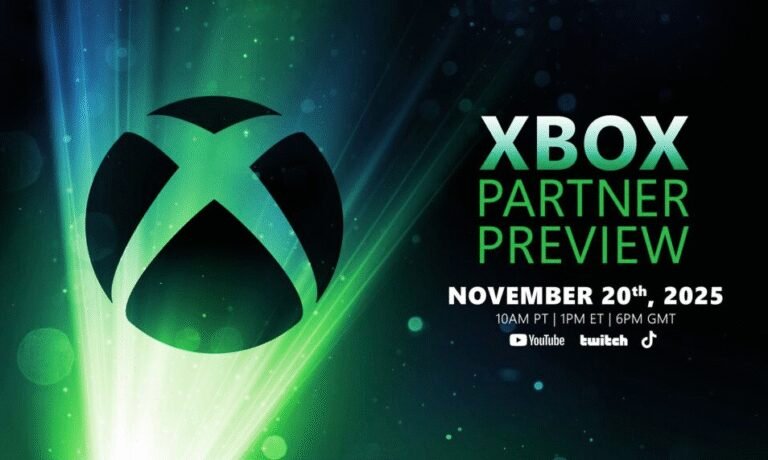 Xbox is hosting a partner showcase on November 20 at 1PM ET