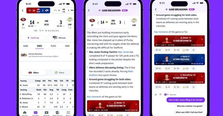 Yahoo is using AI to recap football games in real time