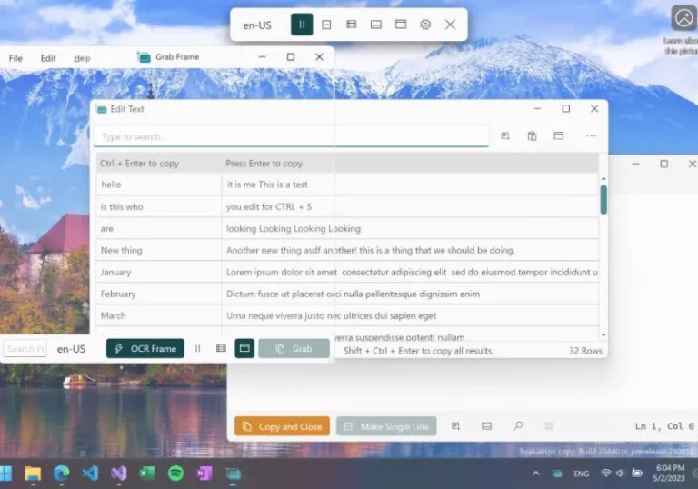 Text Grab is a lightweight OCR utility for instant text capture
