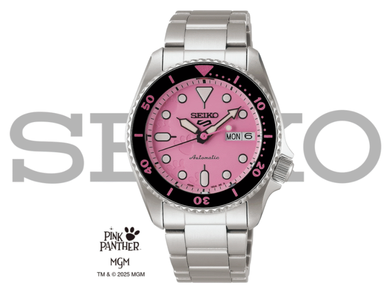 New Seiko 5 Sports limited-edition automatic watch launches as a collab with Pink Panther