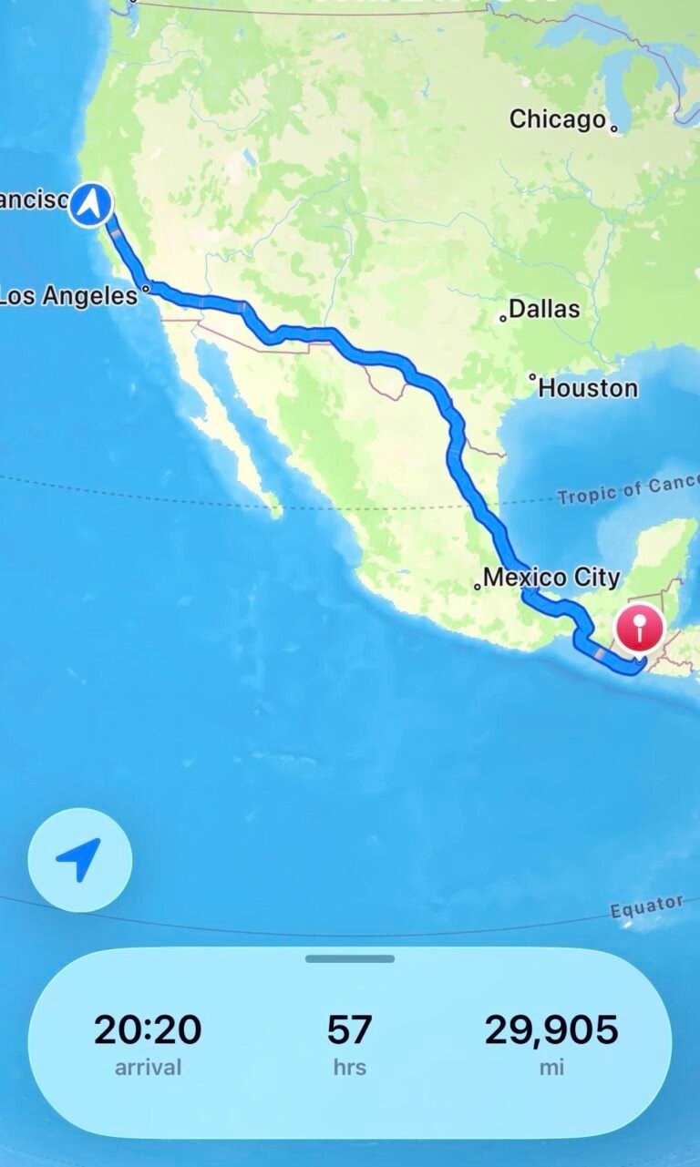 Apple Maps claims it’s 29,905 miles away