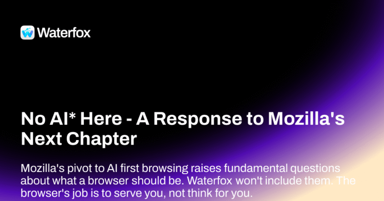 No AI* Here – A Response to Mozilla’s Next Chapter