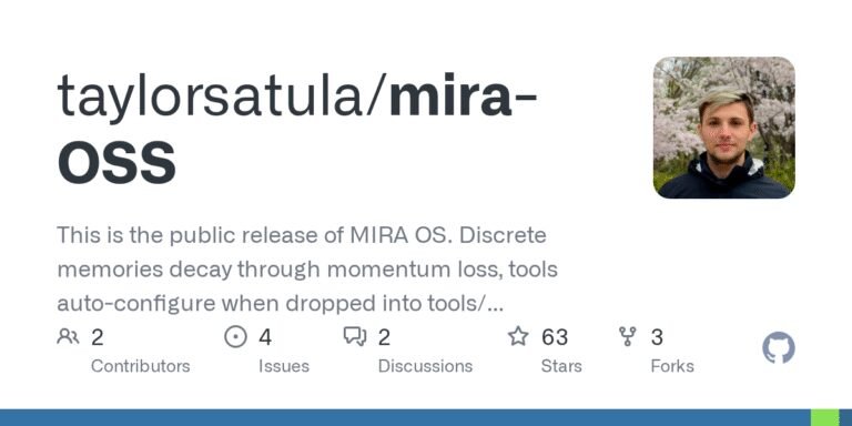 MIRA – An open-source persistent AI entity with memory