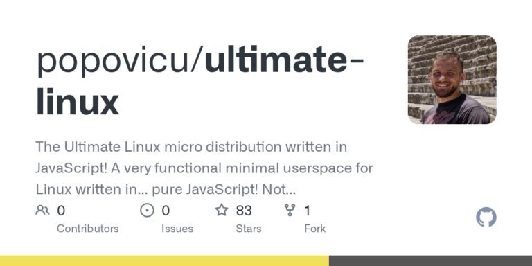 Ultimate-Linux: Userspace for Linux in Pure JavaScript