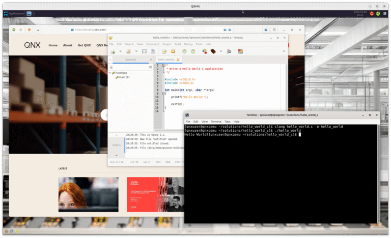QNX Self-Hosted Developer Desktop