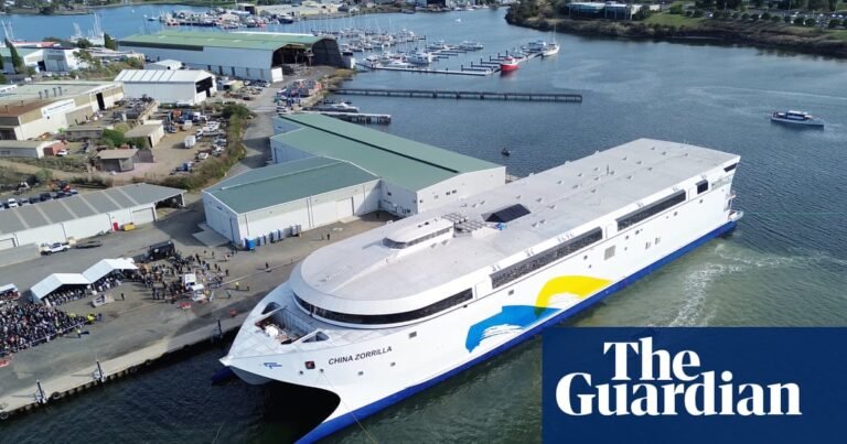 Worlds largest electric ship launched by Tasmanian boatbuilder Worlds largest electric ship launched by Tasmanian boatbuilder