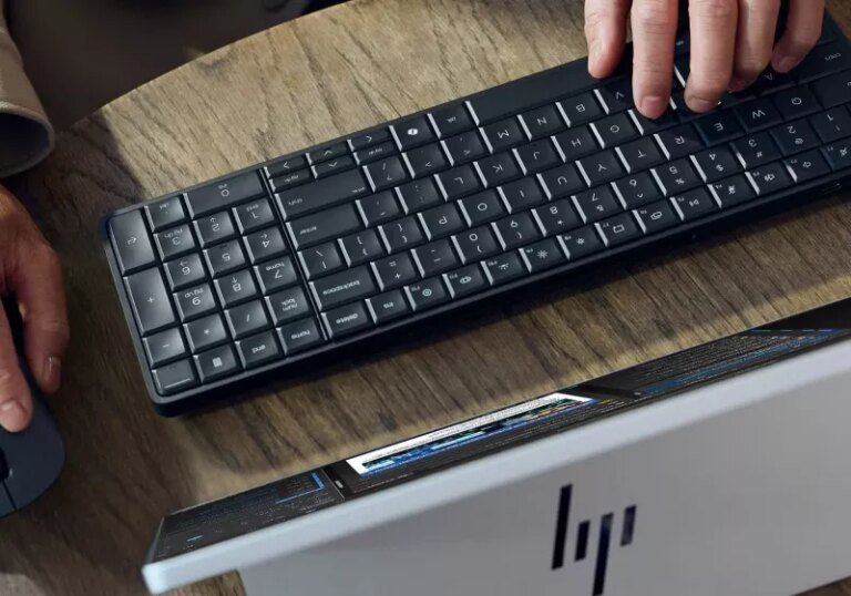 HP’s EliteBoard AI PC hides a full Ryzen system in a keyboard