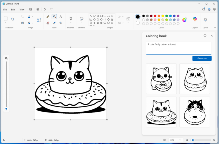 You’ll soon be able to AI-generate coloring book pages in Windows Paint
