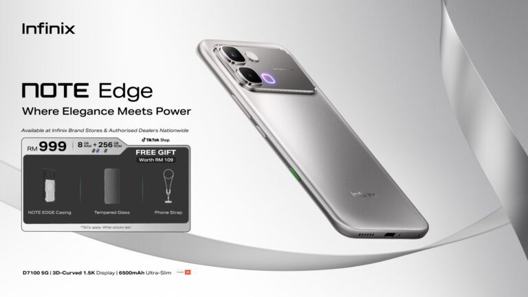 Infinix NOTE Edge – Dimensity 7100, 6500mAh battery and 7.2mm body – launches in Malaysia for RM999