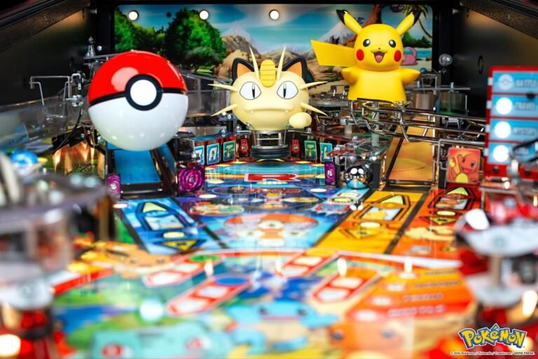The official Pokémon pinball machine has an animatronic Pikachu and a Master Ball plunger The official Pokémon pinball machine has an animatronic Pikachu and a Master Ball plunger
