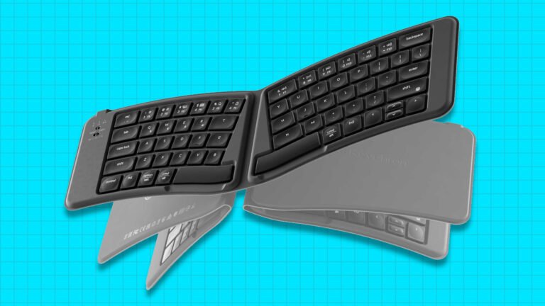 Keychron’s new ultra-slim wireless keyboard folds in half